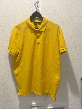 Boss Men’s Yellow Polo Shirt - XL (Fits large)